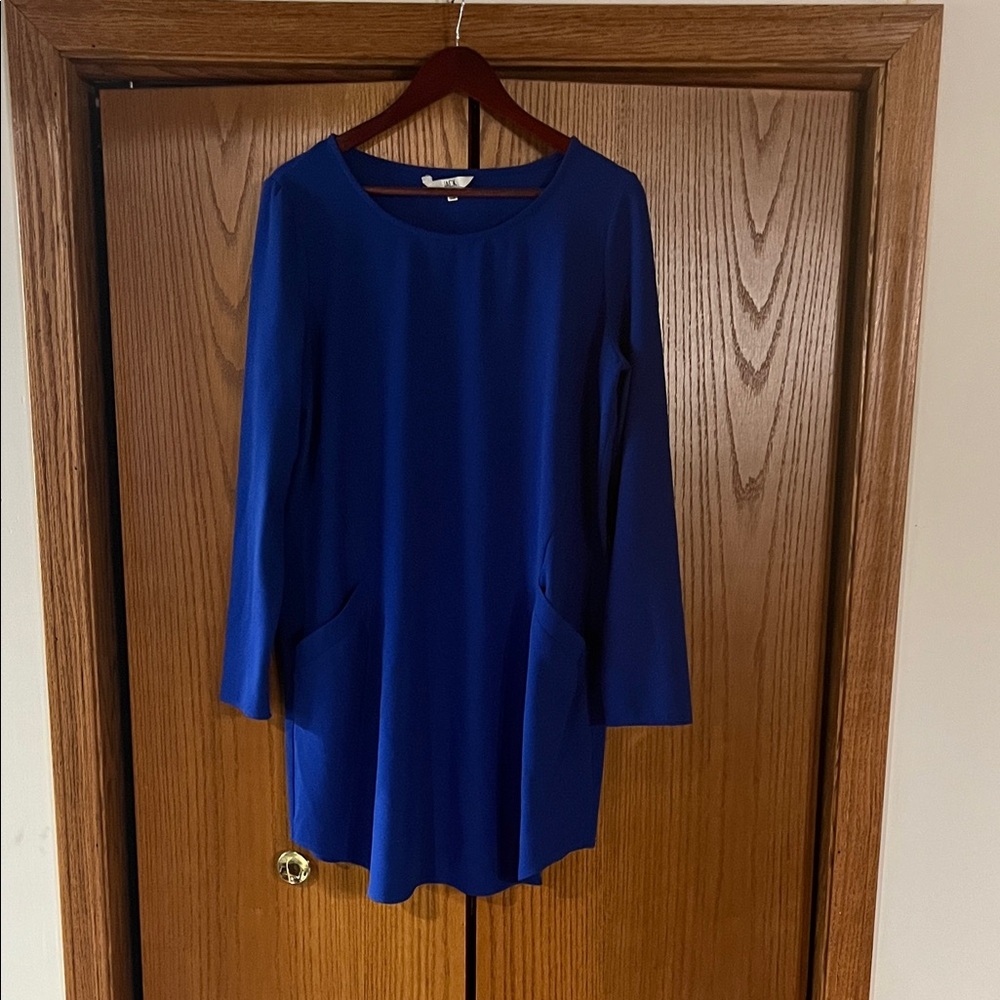 Elegant Blue Long Sleeve Dress